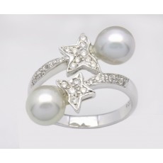 Pearl and Diamond Ring