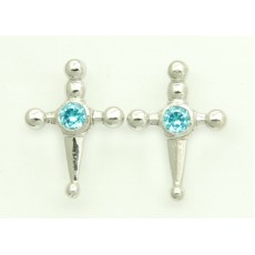 Blue Sword Earrings