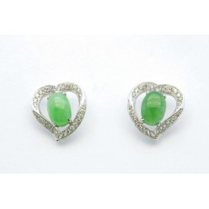 Heart Jade Earrings